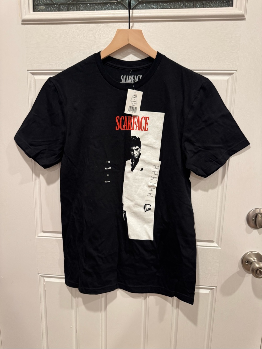 Scarface Graphic Tee in Black with Red Logo